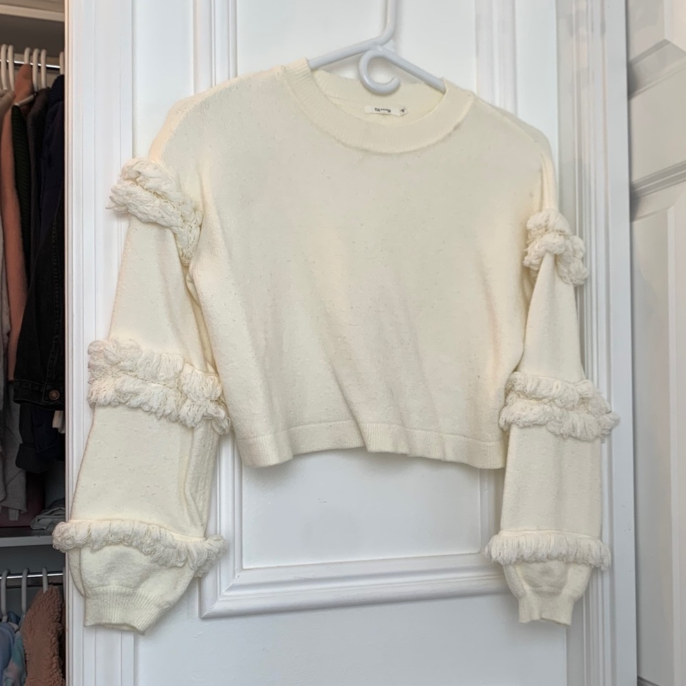 Revolve Tularosa Cropped Sweater with ruffles
